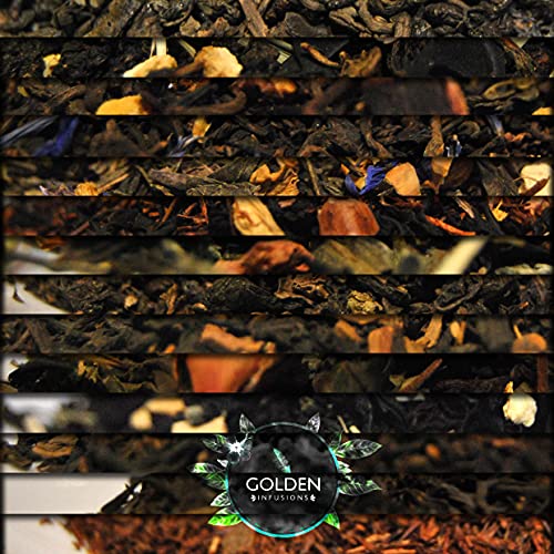 Golden Infusions - Té Blanco China Mao Feng - Lata de 100 g - Infusión a granel - Antioxidante - Mejora la Piel y Previene Arrugas - Vitamina C - Té Procedente de las Primeras Yemas de la Planta