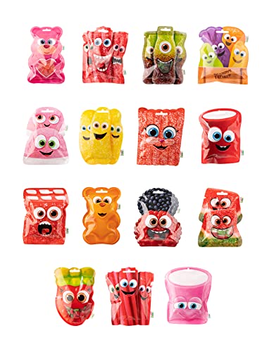 Gommy's Factory Surtido De Gominolas Bolsas - Chuches Dulces De Varios Sabores Golosinas De Distintos Tipos Moras, Ladrillos, Regaliz, Palotes, Ositos, Mini Lenguas, Mexcla De Frutas, 15 Unidades