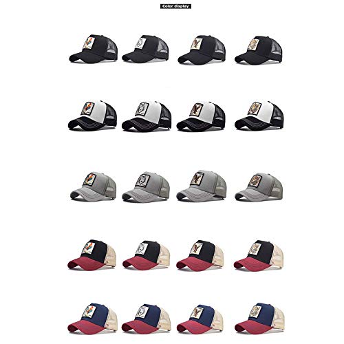 Gorras de Hombre Beisbol Animales Bordado de Malla Respirable, Gorras de Hombre Baratas Vintage, Sombrero Mujer Verano para Unisex Adulto TMOYJPX (Gris~Lobo, Circunferencia:54-60 cm)