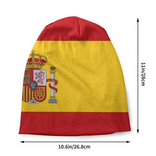 Gorrita tejida para mujer, hombre, bandera de España unisex corriendo cráneo gorra invierno verano deportes sombrero