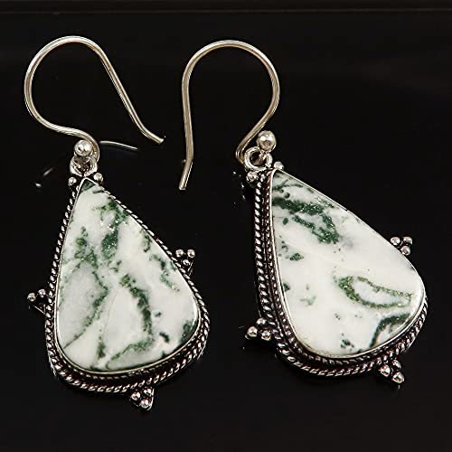 Goyal Crafts GEO95 - Pendientes de piedra natural para árbol de musgo