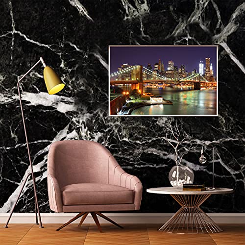 GREAT ART® juego de 4 motivos de carteles | Din A2 - 42 x 59,4 | vista de Nueva York | Manhattan Sightseeing Brooklyn Bridge Skyline Central Park | Cuadros para niños decoración póster