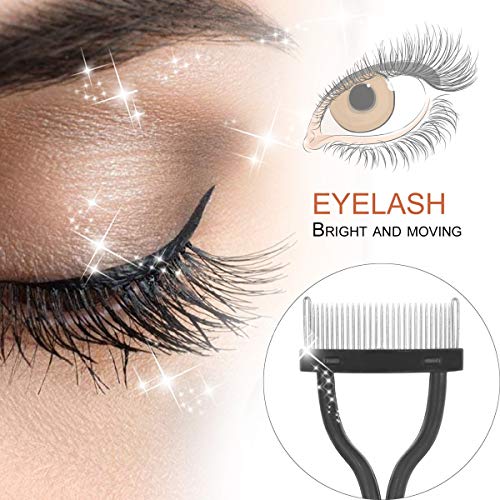 Greatangle Professional Women Eyelash Makeup Comb Brush Brush Steel Needle Lady Eyelash Mascara Separator Guide Applicator Eye Makeup Tool negro