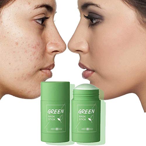 Green Tea Cleansing Mask Stick, Mascarilla Limpiadora Facial de Té Verde en Barra, Facial Cleaning Poros Hidratante de Control de Aceite Anti acné