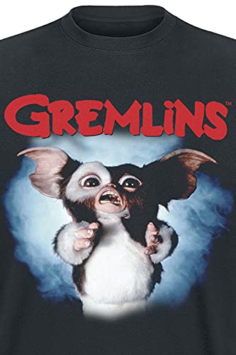 Gremlins Gizmo Hombre Camiseta Negro L, 100% algodón, Regular