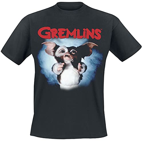 Gremlins Gizmo Hombre Camiseta Negro L, 100% algodón, Regular