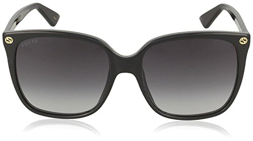 Gucci 0022S_001 (57 mm) Gafas de Sol, Black, 57 para Mujer