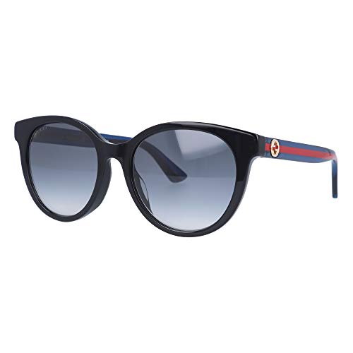 Gucci Gafas de Sol GG0702SK BLACK BLUE RED/GREY SHADED 54/19/145 mujer