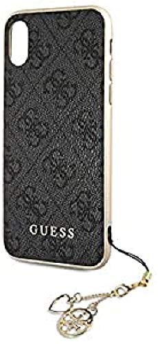 Guess Funda Trasera Original Charms Hard Case 4G para iPhone XR, Gris