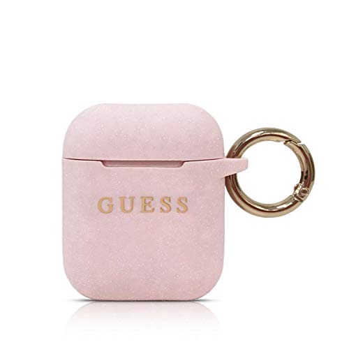 Guess GUACCSILGLLP - Base de Carga para Auriculares inalámbricos para Apple AirPods, Color Rosa