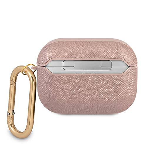 Guess Guasmp Saffiano Script Metal Collection - Funda para AirPods Pro, Color Rosa