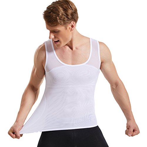 HANERDUN Camiseta Reductora Compresión Fajas Moldeadora Alta Elasticidad para Comprimir Pecho Abdomen y Cintura