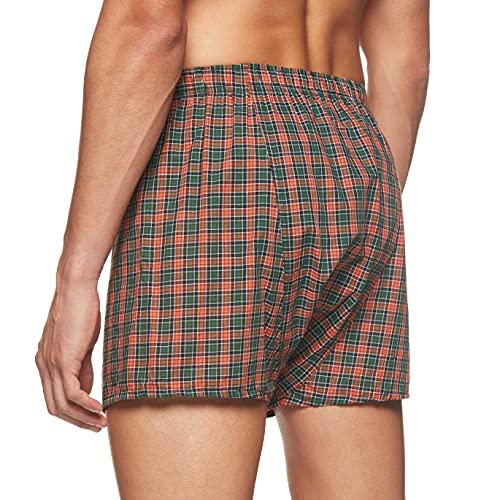 Hanes Men's Taglessreg Tartan Boxers with Comfort Flexreg Waistband 5-Pack