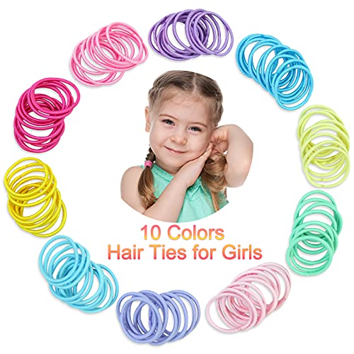 Hanyousheng Gomas del Pelo, Gomas de Pelo Pequeñas, 320 Piezas Gomas Pelo Niña, 2.5 cm Multicolor Elástico Gomas Pelo, Banda de Goma para Coleta, Lazos de Pelo Banda Elástica para Bebé Niña