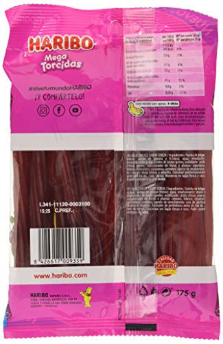 HARIBO Mega Torcidas Cereza, 1x 175 g