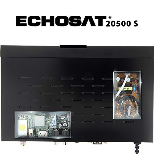 HD-Line Echosat 20500 S Receptor HD de satélite Digital (HDTV, DVB-S / DVB-S2, HDMI, AV, 2X USB 2.0, Full HD 1080p, Salida de Audio Digital) [preprogramado para Astra, Hotbird y Türksat]