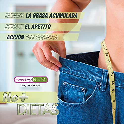 Healthy Fusion Potente Adelgazante, Vinagre de Manzana, Garcinia Cambogia, Té Verde, Adelgazante, Quemagrasas, Reductor del Apetito y Estimulante del Metabolismo, 100 cápsulas