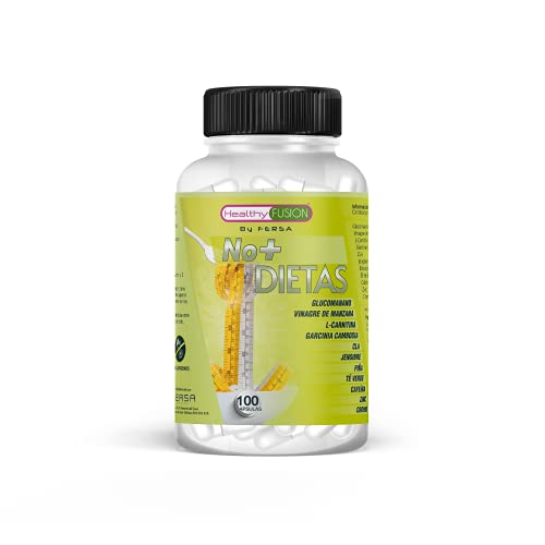 Healthy Fusion Potente Adelgazante, Vinagre de Manzana, Garcinia Cambogia, Té Verde, Adelgazante, Quemagrasas, Reductor del Apetito y Estimulante del Metabolismo, 100 cápsulas