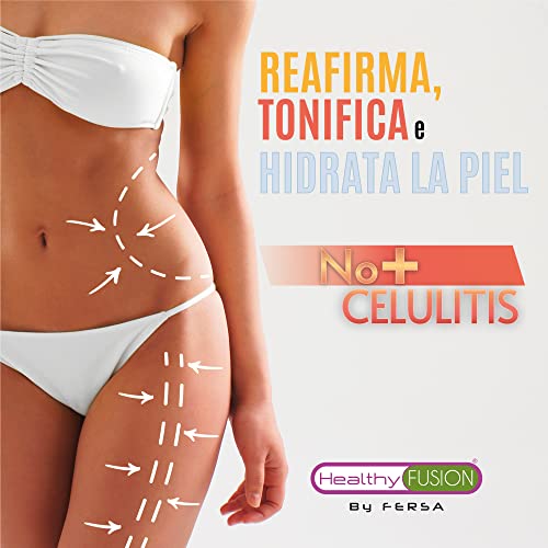 Healthy Fusion Potente Anticelulítico Reductor Intensivo, Reafirma, tonifica, Elimina celulitis, piel de naranja, Estimula Lipólisis, L-Carnitina, CLA, Cacao, 100 cápsulas