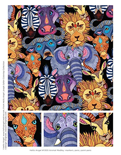 Hello Angel Jungle Safari Coloring Collection (Hello Angel Coloring Collection)