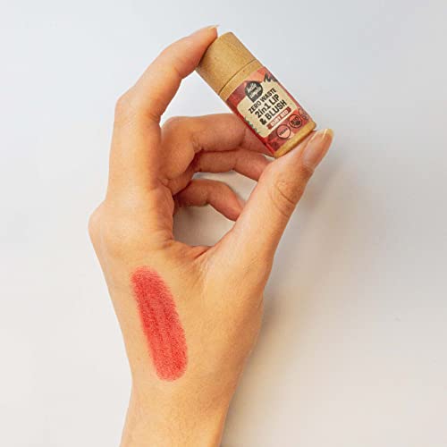 hello simple - Bálsamo labial – Zero Waste cuidado labial para labios secos, sin plástico y bio (rojo rubí).