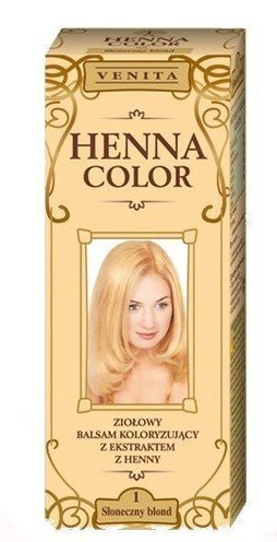 Henna Color 1 Soleado Rubia Bálsamo Capilar Tinte Para Cabello Efecto De Color Tinte De Pelo Natural Gallina Eco