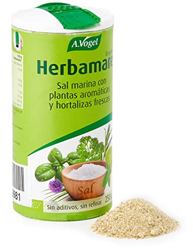 Herbamare® | Sal marina no refinada con plantas aromáticas y hortalizas frescas BIO para una vida sana y sabrosa | 250 gr | A.Vogel