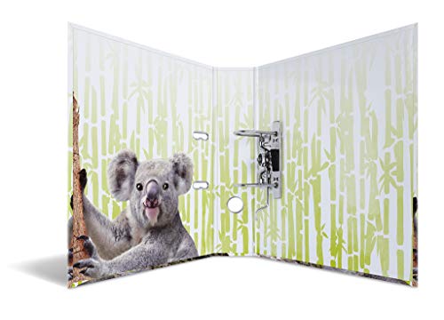 HERMA Archivador de anillas con palanca Animales exóticos con motivo Familia koala, A4, 70 mm, con estampado interior, 1 carpeta con motivos