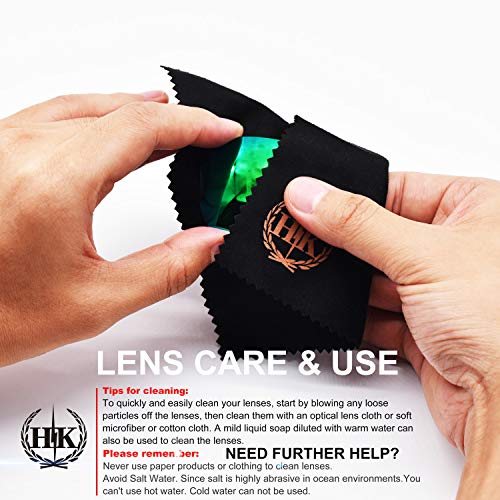 HKUCO Reforzar Lentes de repuesto para Oakley Radar Pace Negro/Oro 24K Sunglasses