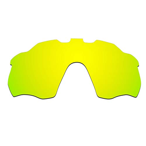 HKUCO Reforzar Lentes de repuesto para Oakley Radar Pace Sunglasses Oro 24K Polarized