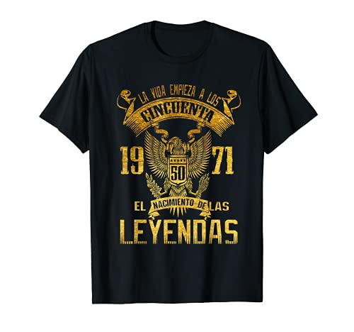 Hombre Camisetas 50 anos Hombre Leyendas 1971, cumpleanos dady papa Camiseta