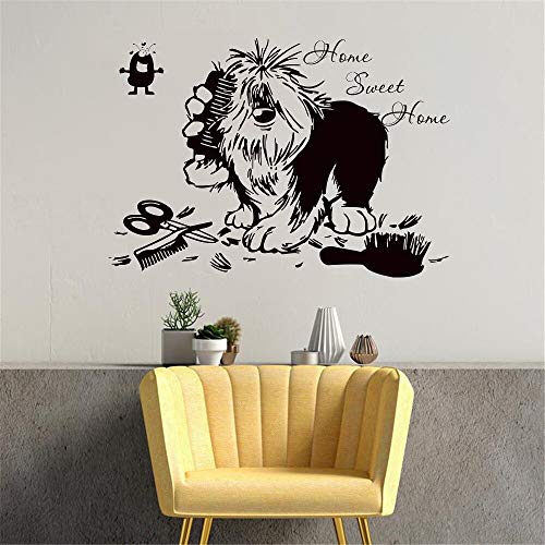 Home Swit Cita para el hogar Herramientas para perros Peluquería para mascotas Tienda de mascotas Etiqueta de la pared Vinilo extraíble Arte Etiqueta de la pared Otro color 42x30cm