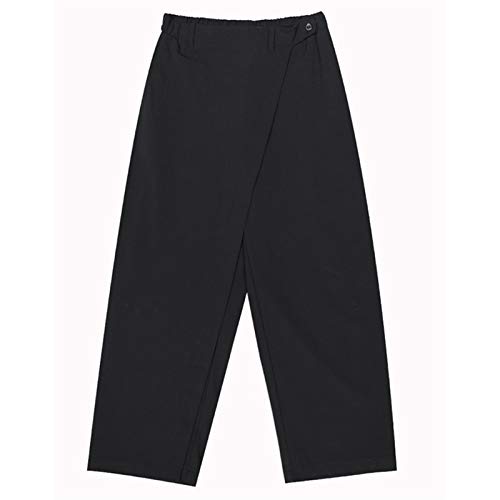 Homeilteds Breve ELÁSTICO ELÁSTICO Negro Breve PANTENIMIENTO PLISO PLISO PANTENIMIENTO PANTENIMIENTO PANTENIMIENTOS PANTENIMIENTOS DE LOS Pantalones Fuma DE Primavera Loose (Color : Black, Size : M.)