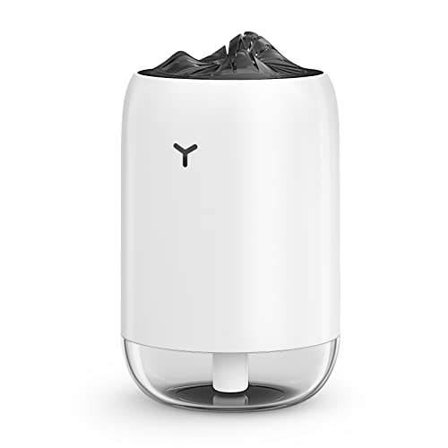 Humidificador ultrasónico silencioso usb Difusor aceites esenciales con 7 colores luz de Noche 2 modi para bebes hogar, oficina,planta (blanco)