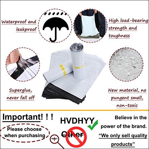 HVDHYY Bolsas para Envíos por Correo Sobres 100pcs 25cmX35cm /10‘’X14'' Postales Plástico de Genérico Envío por correo Bolsas Sacos Polietileno Autoadhesivas Embalaje Sobres para Postales Blanco Opaca