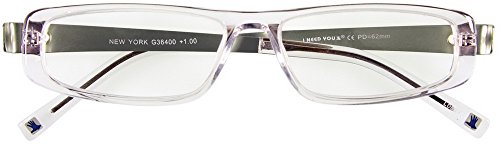 I Need You Nueva York Diseñador gafas de lectura Plástico/en colores Negro/Verde Cristal/Plata y La Habana/Oro en Fortalezas 100 150 200 250 o 300 dioptrías con el caso