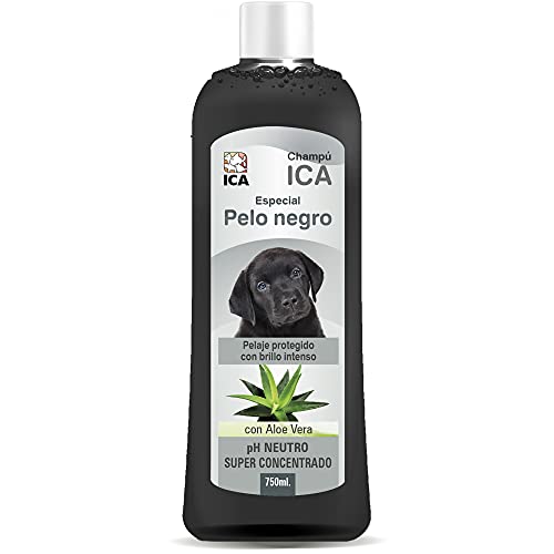 ICA CHPM31 Champú Especial Pelo Negro con Aloe Vera para Perros