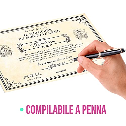 Idea de regalo bautizo Padrino Madrina - Quiere ser mi Madrina, mi Padrino - Certificado personalizable