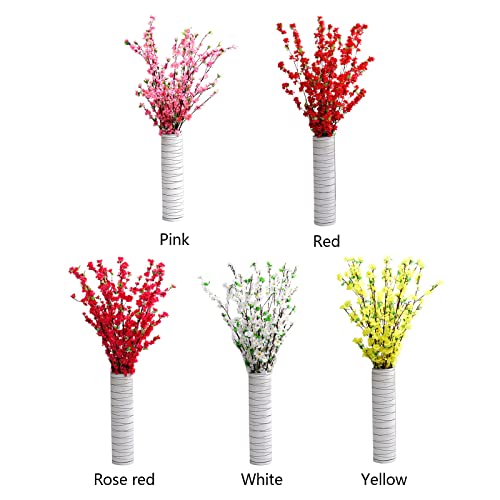 IFMTP 6 ramas artificiales de flor de durazno, 49 pulgadas, tallos de flores de cerezo de primavera, ramos, flores de melocotón, para decoración del hogar, boda, fiesta, sin jarrón