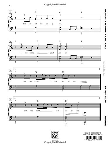 Imagine: Big Note Piano, Sheet (Original Sheet Music Edition)