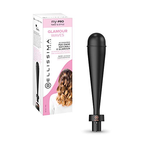 Imetec Bellissima My Pro GT22 140, Accesorio Rizador Glamour Waves para la base moldeadora de pelo My Pro Twist & Style, barra con aplicación de calor, de 13-38 mm diámetro, hasta 190ºC