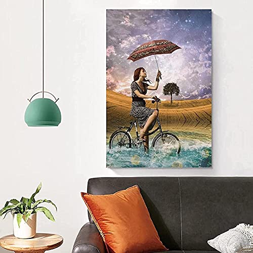 Impresiones sobre lienzo 30x45cm Sin marco Quiero montar mi bicicleta lienzo sala de estar decoración impresión pared arte imágenes