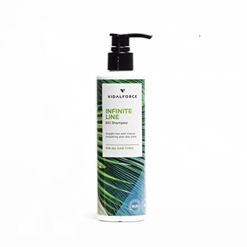 INFINITE LINE. Champu Alisador Organico con Keratina para Alisar el Cabello, Acido Hialuronico y 23 Potentes Activos Naturales. Alisado Pelo Keratina Natural, Antiencrespamiento cabello y Anti Frizz