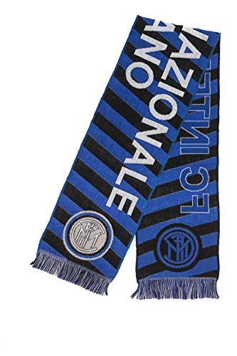 Inter FC acrílico Mod Jacquard, Bufanda Ningún Género, Azul Negro, Talla Única