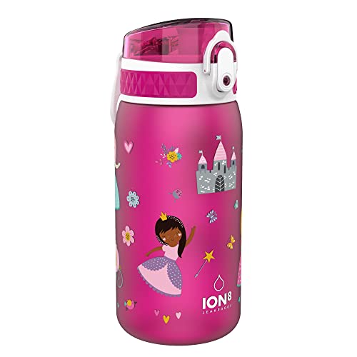 Ion8 Niños Botella Agua, Sin Fugas, Princesas, 400ml