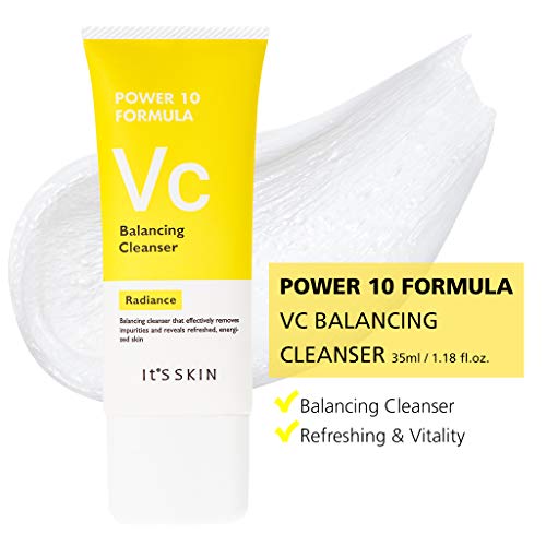 It'S SKIN Power 10 Formula VC Starter Trial Kit (Espuma limpiadora 1.18 oz. + Toner 1.75 oz. + Suero Effector 0.4 oz. + Crema 1.18 oz.)