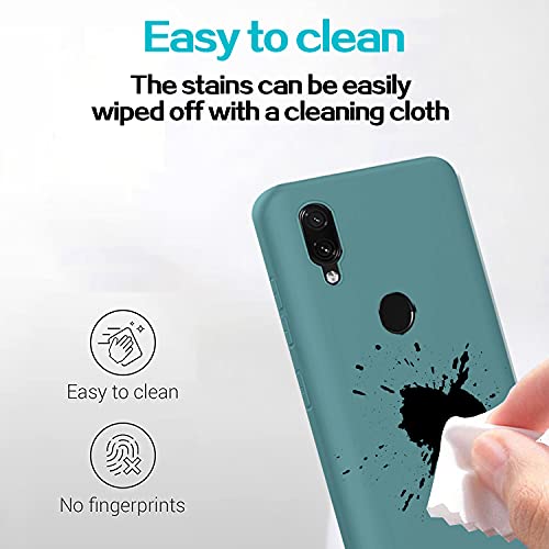 Iuveruln 10X Funda Compatible Xiaomi Redmi Note 7/Note 7 Pro, Ultra Delgado Color Sólido Silicona Carcasa, Anti-Rasguños Anti-Choque, TPU Flexible Cover, Transparente + 9 Colores