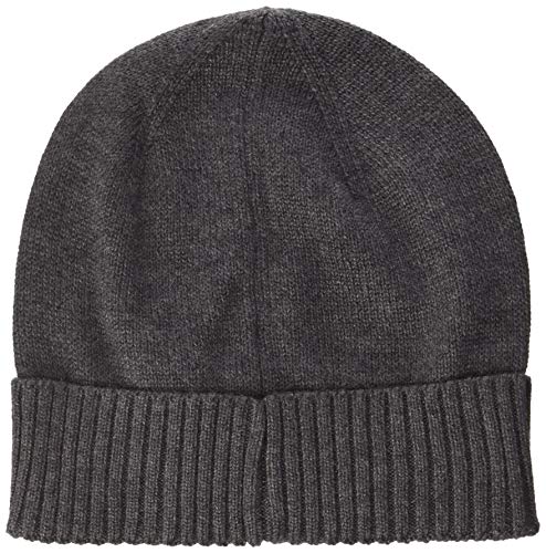 Izod Basic Logo Beanie Gorro de Punto, Gris (Asphalt 011), Talla única para Hombre