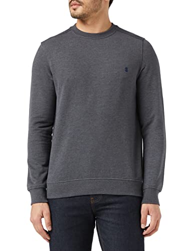 Izod Super Soft Solid Fleece Crew Sudadera, Gris (Asphalt 027), S para Hombre