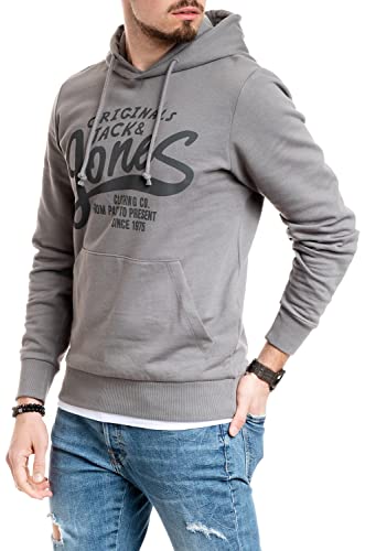 Jack and Jones - Sudadera con Capucha para Hombre, Cuello Redondo, Estampado, Sedona Sage/Slim 875, XXL